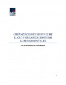 ORGANIZACIONES SIN FINES DE LUCRO Y ORGANIZACIONES NO GUBERNAMENTALES