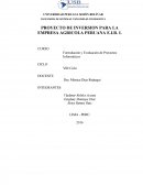 PROYECTO DE INVERSION PARA LA EMPRESA AGRICOLA PERUANA E.I.R. L