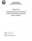 Voltamperometría del ferricianuro potásico en disolución acuosa de cloruro potásico