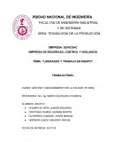 TEMA: “LIDERAZGO Y TRABAJO EN EQUIPO”