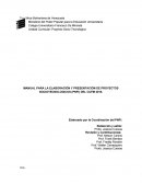 MANUAL PARA LA ELABORACIÓN Y PRESENTACIÓN DE PROYECTOS SOCIOTECNOLOGICOS (PNFI) DEL CUFM 2015.