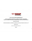 PARA OPTAR EL TÍTULO PROFESIONAL DE LICENCIADO EN TURISMO HOTELERIA Y GASTRONOMIA