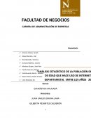 Análisis estadístico de la población de 6 y más años de edad que hace uso de internet a nivel departamental