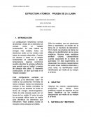 ESTRUCTURA ATOMICA. PRUEBA DE LA LLAMA