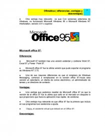 Microsoft Office ventajas; desventajas. - Trabajos - maripaomd