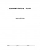 PROGRAMA DE MEDICINA PREVENTIVA Y DEL TRABAJO LABORATORIO CLINICO