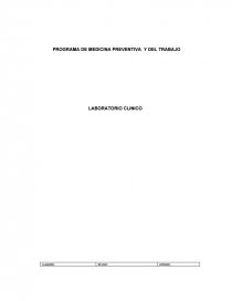 PROGRAMA DE MEDICINA PREVENTIVA Y DEL TRABAJO LABORATORIO CLINICO. Página 1