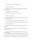 Objetivos para el área académica, profesional y familiar.