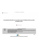 ANÁLISIS DE POLÍTICAS NACIONALES E INTERNACIONALES DE INFORMACIÓN