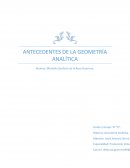 Resumen "Antecedentes de la Geometría Analítica"