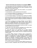 Guía de entrevista para empresa con programa IMMEX.