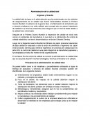 Administración de la calidad total. Orígenes y filosofía