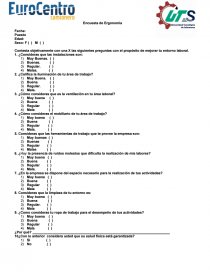 ENCUESTA HERGONOMIA LABORAL.. Página 1