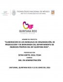 Desarrollo de la estructura organizacional y los manuales del departamento de ingresos propios