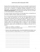 Ceremonia de Graduación 2016