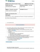 II Planeación, ejecución, control y cierre de un proyecto. Ejercicio 3