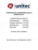 Variacion de la resistencia con la temperatura. Laboratorio de fisica III