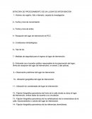 BITÁCORA DE PROCESAMIENTO DE UN LUGAR DE INTERVENCIÓN