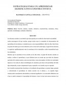 ESTRATEGIAS PARA UN APRENDIZAJE SIGNIFICATIVO-CONSTRUCTIVISTA