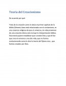 TEORIA DEL CREACIONISMO.