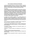 Cómo entender las diferencias individuales: