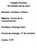 Trabajo Práctico “El nombre de la rosa”