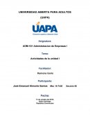 Actividades de la unidad I