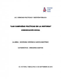 LAS CAMPAÑAS POLITICAS EN LA HISTORIA. Página 1