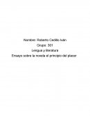 Lengua y literatura Ensayo sobre la novela el principio del placer
