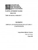 BLOQUE III EMPLEA LAS ESTRATEGIAS DE LECTURA Y COMPRENSIÓN