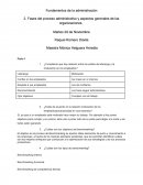 Fases del proceso administrativo y aspectos generales de las organizaciones.