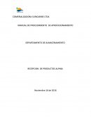 Material físico y subido a la plataforma virtual relacionada con la determinación de las políticas de aprovisionamiento, producción y distribución, asociado a su proyecto de formación