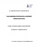LAS CAMPAÑAS POLITICAS EN LA HISTORIA