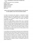 Asignatura: Medios Digitales.