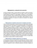 Manipulación y valoración de la emoción