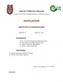 DESTILACION LABORATORIO DE BIOSEPARACIONES
