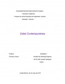 Edad contemporánea, periodo histórico que sucede a finales del Siglo XVIII