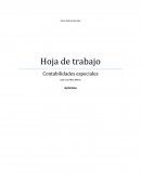 Hoja de trabajo. Importancia relativa en la presentación de estados financieros