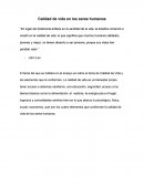 Calidad de vida en los seres humanos