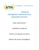 Trabajo de Investigación: Importancia de la Capacitación Personal