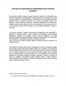 ¿Porque es importante la enseñanza de las ciencias sociales?