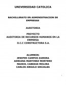 AUDITORIA DE RECURSOS HUMANOS EN LA EMPRESA