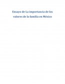 Valores de la familia en México.