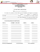 Acta de visita comunitaria.