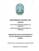 MEDICIÓN DEL NIVEL DE ACEPTABILIDAD DE GALLETA ENRIQUECIDAS CON HARINA DE KIWICHA.