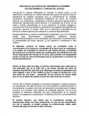ANÁLISIS DE LOS ARTÍCULOS REFERENTE AL REGIMÉN SOCIOECONÓMICO Y FUNCIÓN DEL ESTADO