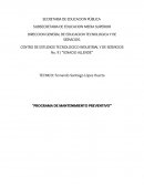 Programa de mantenimiento preventivo