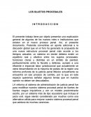 LOS SUJETOS PROCESALES. Una explicación general