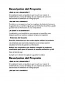 Descripcion del proyecto. Netbeans en el lenguaje java