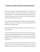 10 cosas que debes saber de tu hijo adolescente